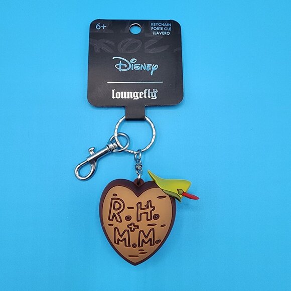 Loungefly Disney Robin Hood 3D Keychain Tree Carving Heart Maid Marian Charm - Picture 2 of 12